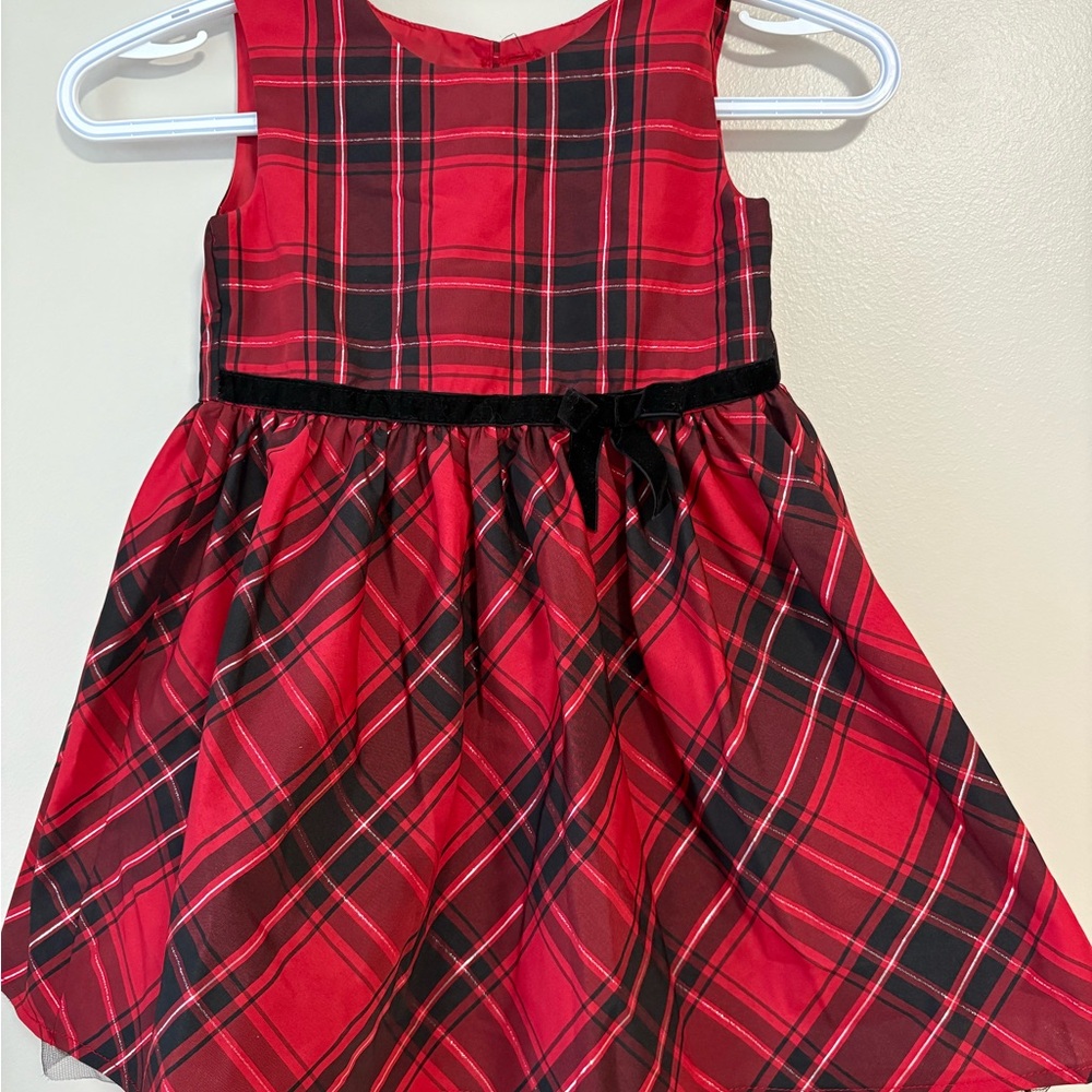 George Red and Black Plaid Kids Dress